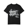 Upstate Heights Graffiti T-Shirt — Streetwear City Skyline & Sneaker Graphic